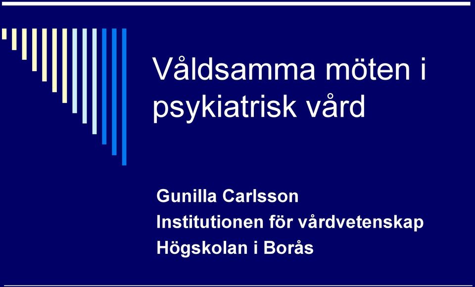 Carlsson Institutionen