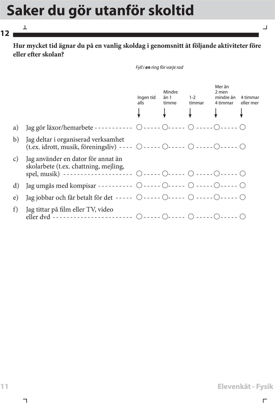 Jag deltar i organiserad versamhet (t.ex.