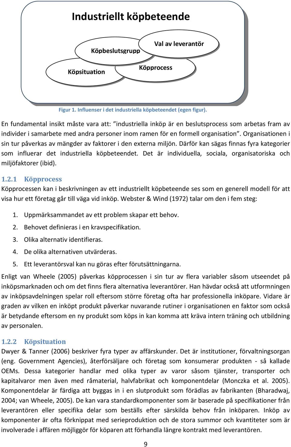 Organisationen i sin tur påverkas av mängder av faktorer i den externa miljön. Därför kan sägas finnas fyra kategorier som influerar det industriella köpbeteendet.