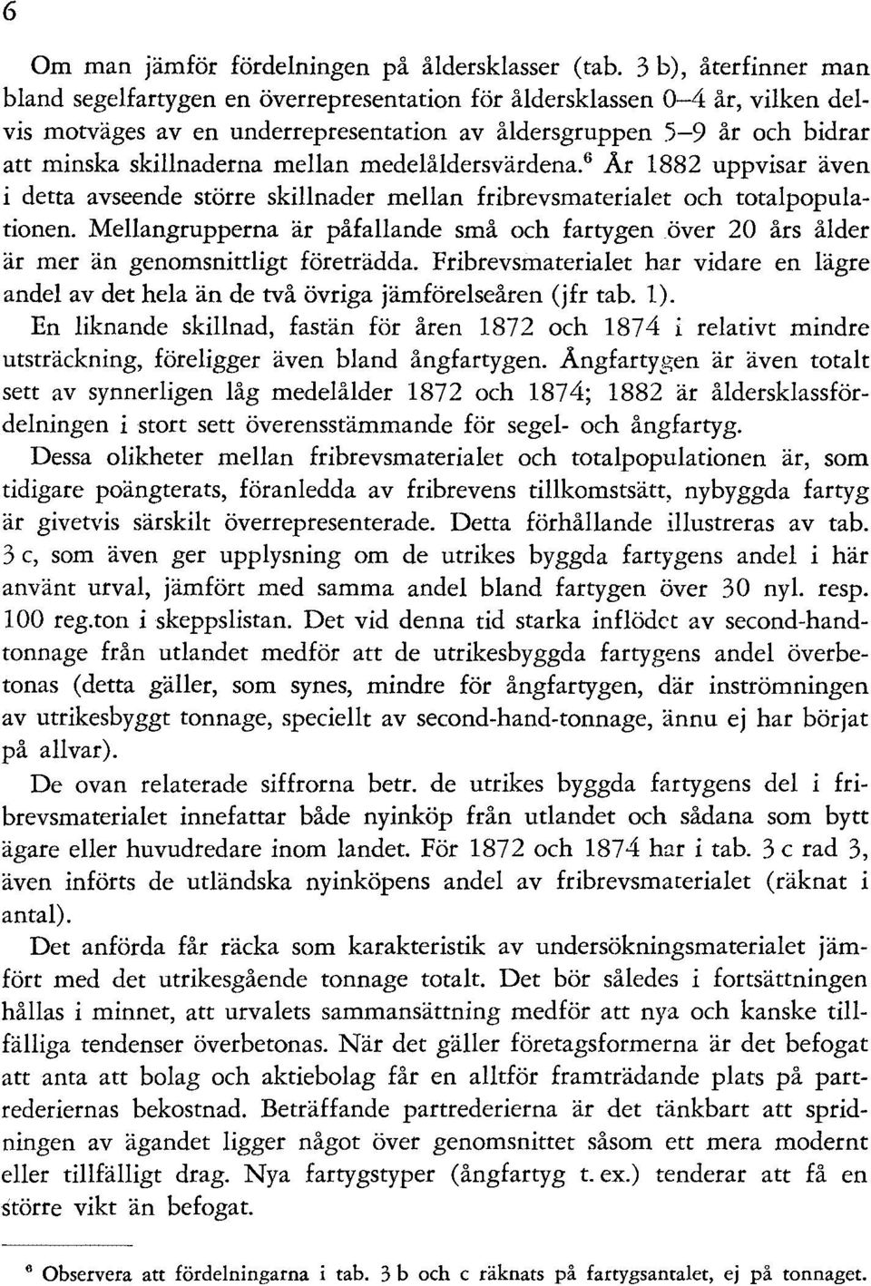 mellan medelåldersvärdena. 6 Ar 1882 uppvisar även i detta avseende större skillnader mellan fribrevsmaterialet och totalpopuladonen.