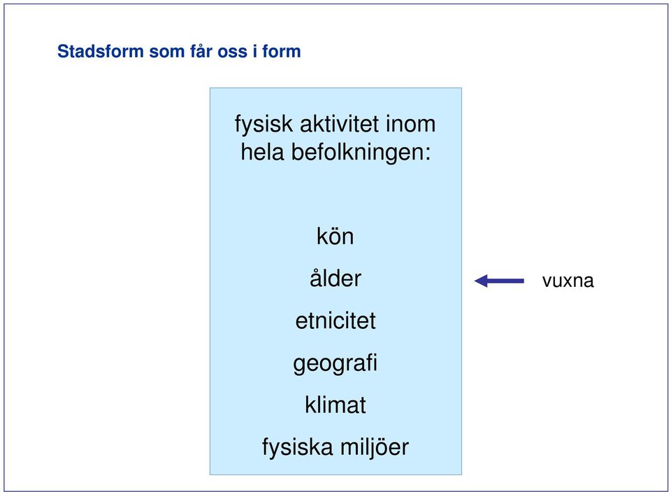 befolkningen: kön ålder etnicitet geografi