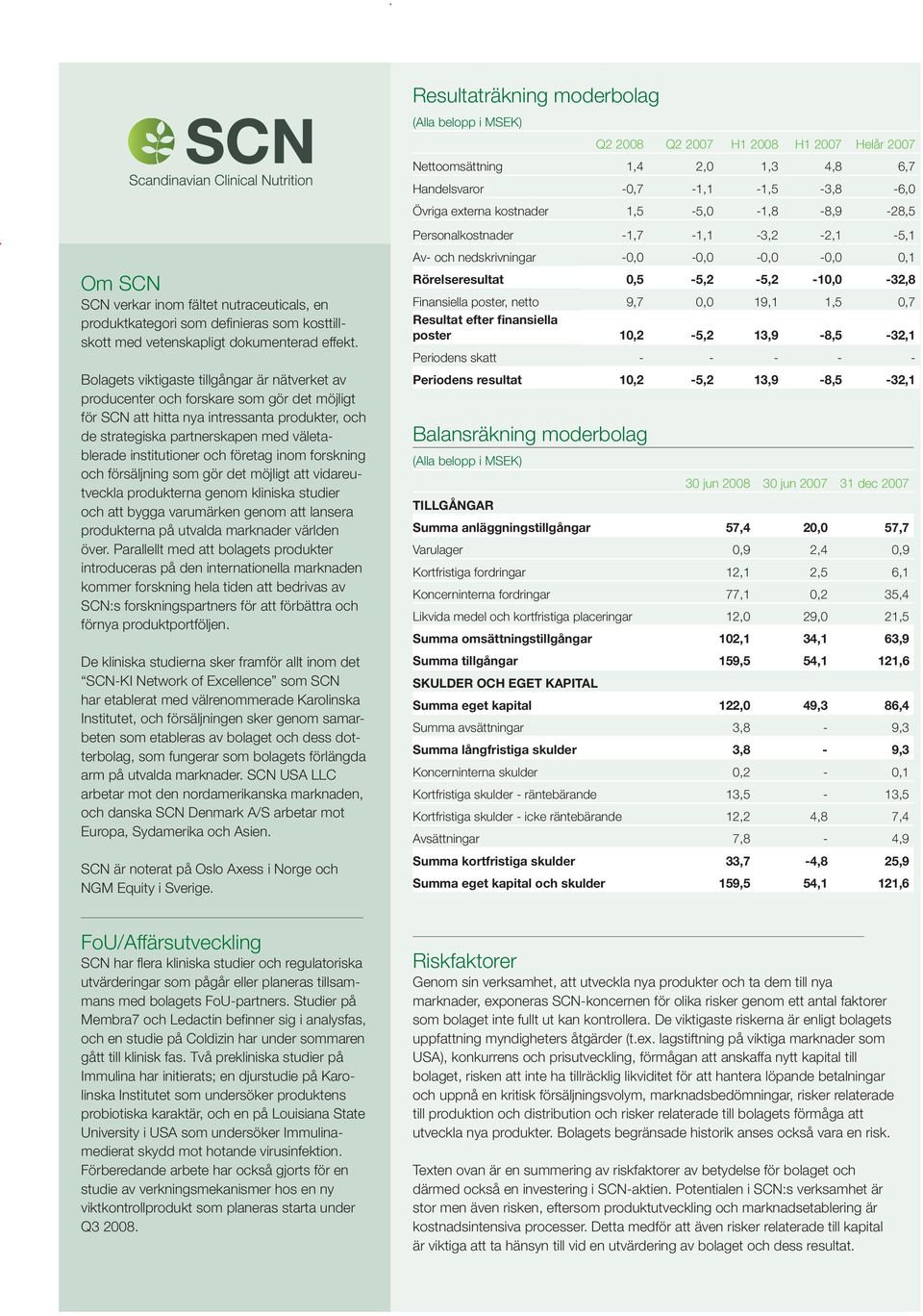 institutioner och företag inom forskning och försäljning som gör det möjligt att vidareutveckla produkterna genom kliniska studier och att bygga varumärken genom att lansera produkterna på utvalda