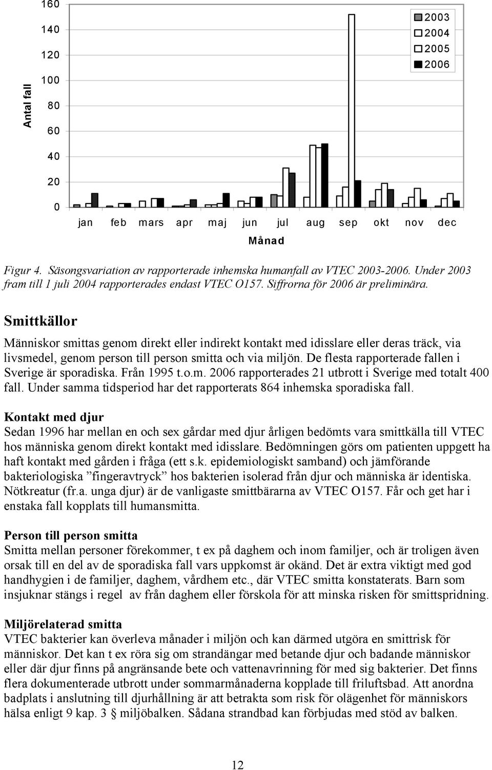 Smittkällor Människor smittas genom direkt eller indirekt kontakt med idisslare eller deras träck, via livsmedel, genom person till person smitta och via miljön.