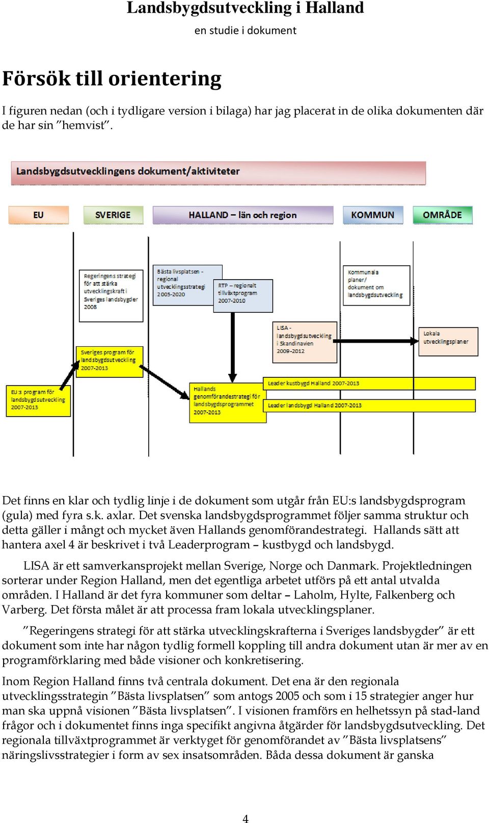 Det svenska landsbygdsprogrammet följer samma struktur och detta gäller i mångt och mycket även Hallands genomförandestrategi.