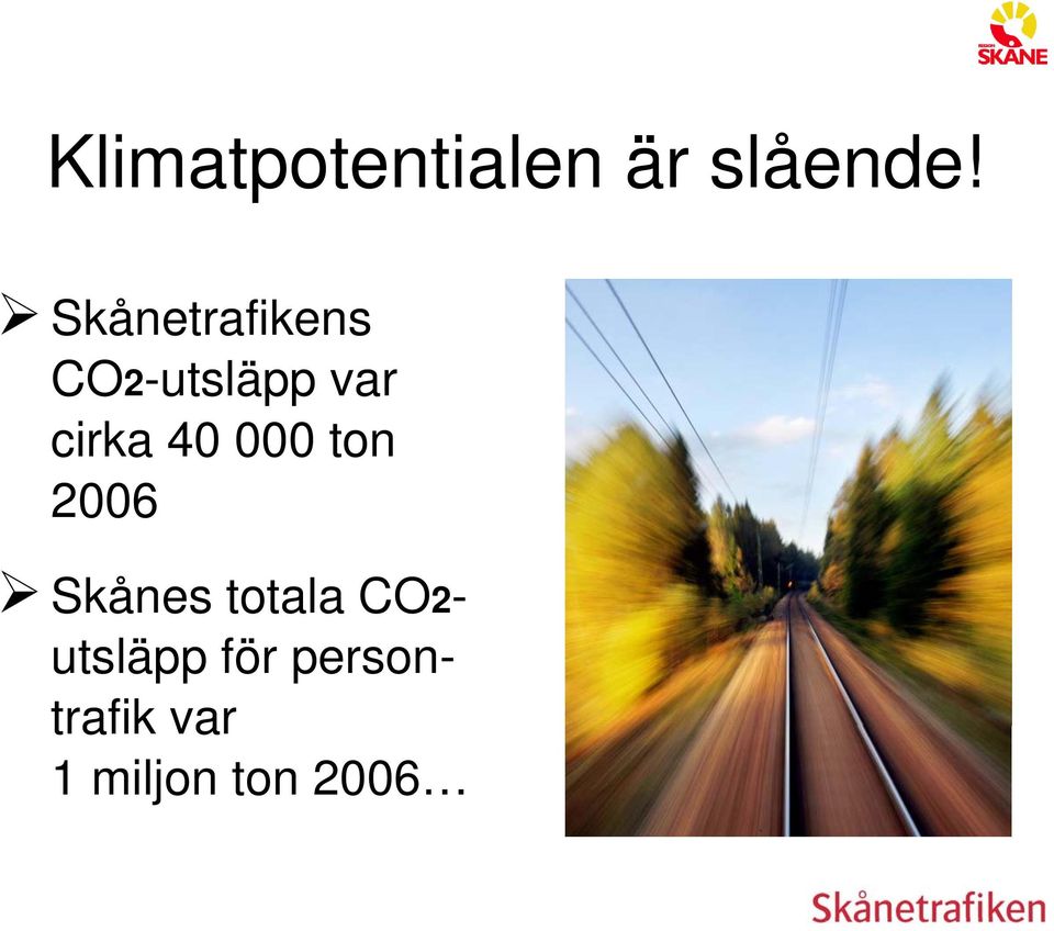 40 000 ton 2006 Skånes totala CO2-