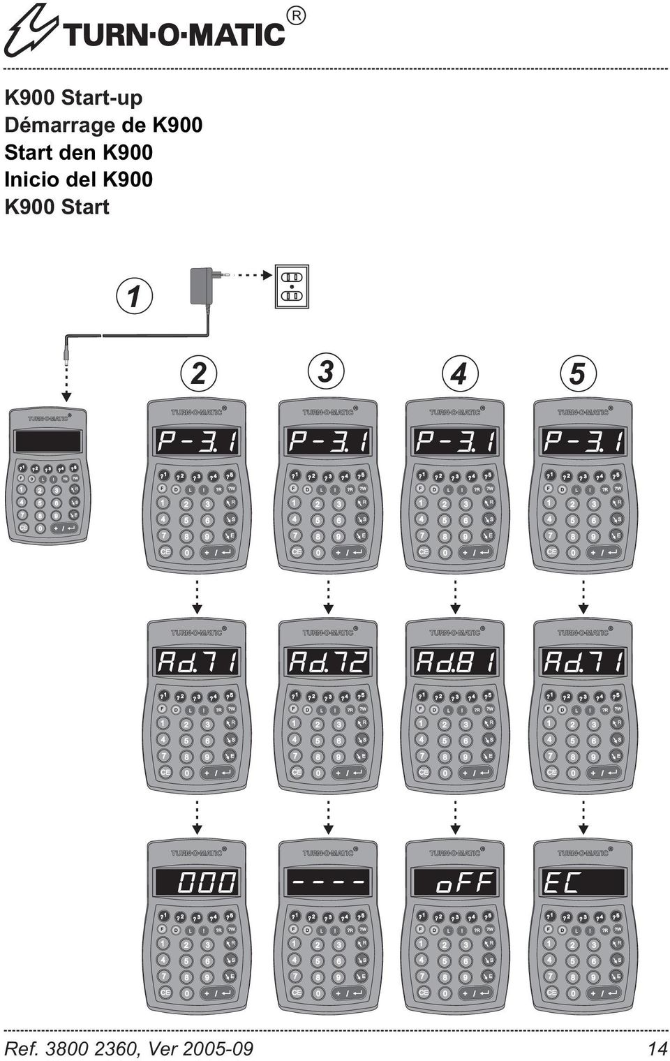 del K900 K900 Start 1 2 Ref.