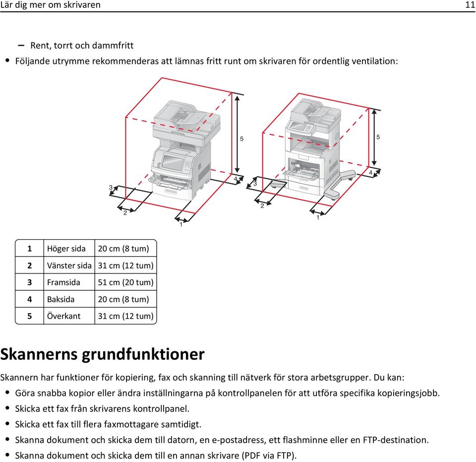 för stora arbetsgrupper. Du kan: Göra snabba kopior eller ändra inställningarna på kontrollpanelen för att utföra specifika kopieringsjobb. Skicka ett fax från skrivarens kontrollpanel.