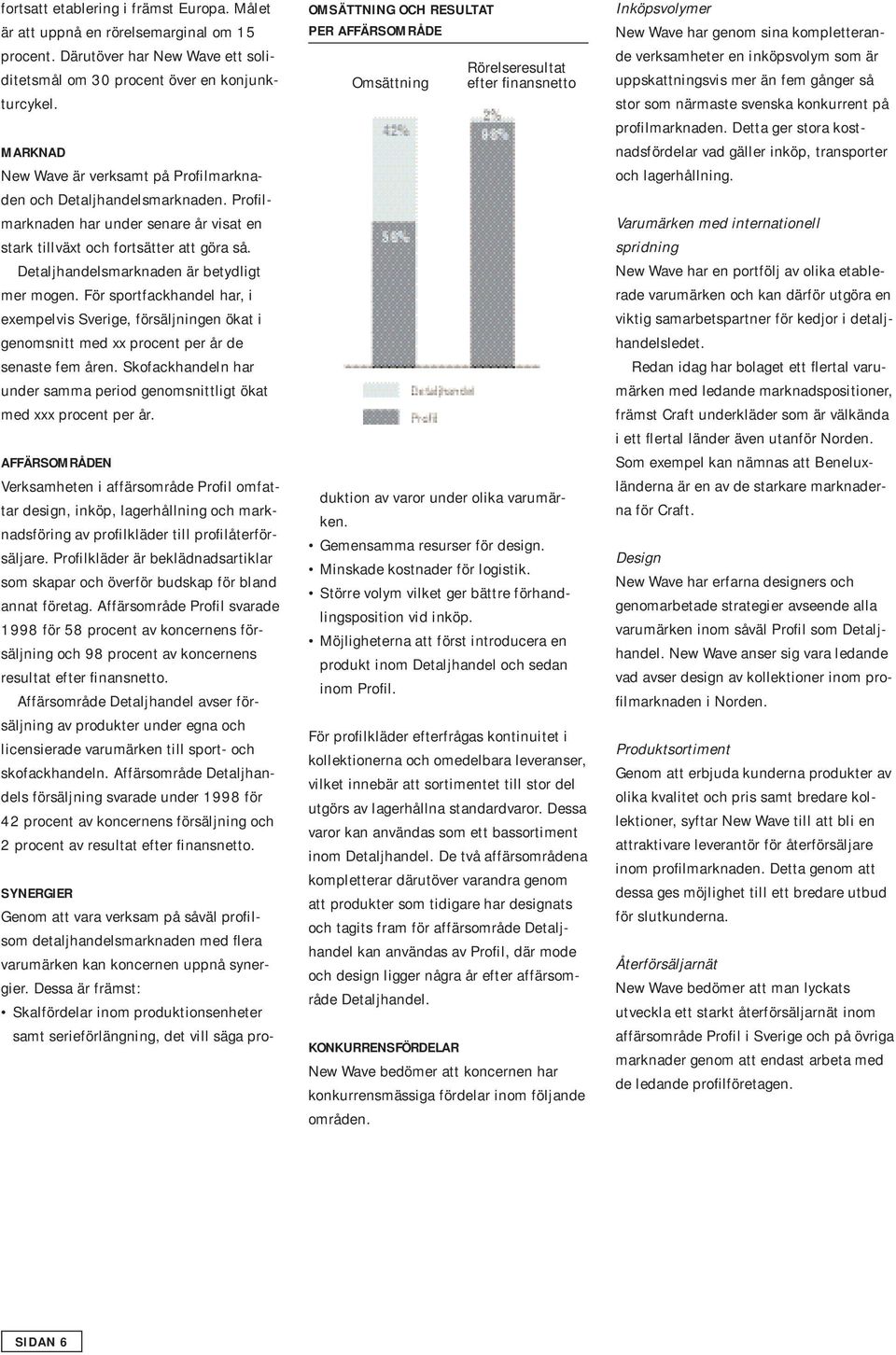 Detaljhandelsmarknaden är betydligt mer mogen. För sportfackhandel har, i exempelvis Sverige, försäljningen ökat i genomsnitt med xx procent per år de senaste fem åren.