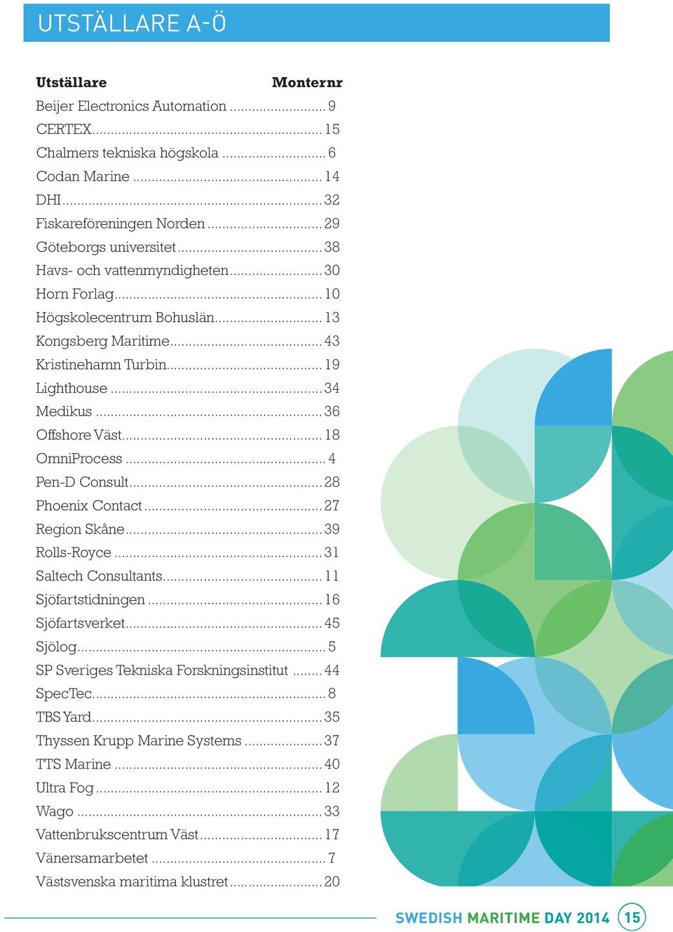 .. 4 Pen-D Consult...28 Phoenix Contact...27 Region Skåne...39 Rolls-Royce...31 Saltech Consultants...11 Sjöfartstidningen...16 Sjöfartsverket...45 Sjölog... 5 SP Sveriges Tekniska Forskningsinstitut.