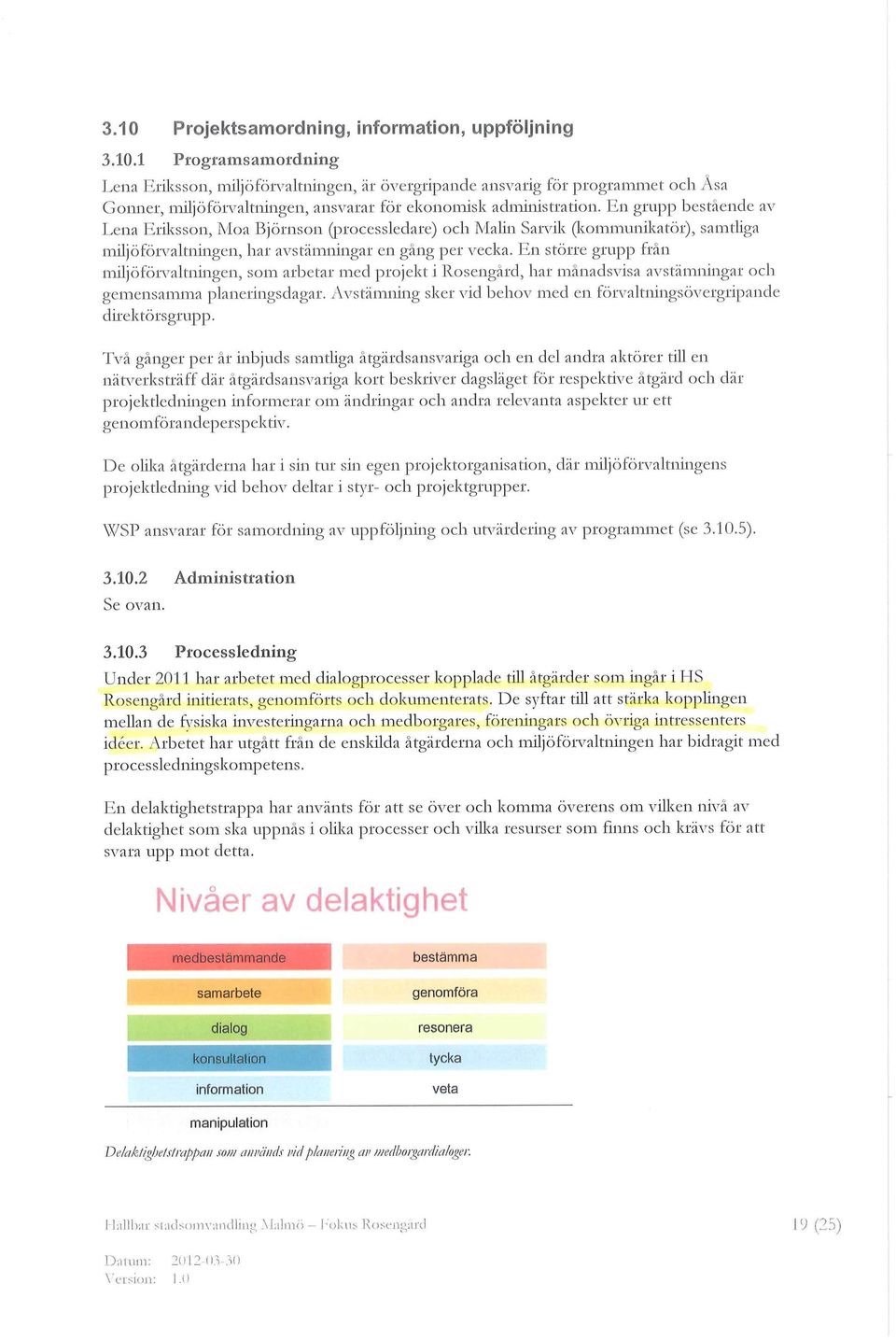 En större grupp från mnjöfötvaltningen, som arbetat med projekt i Rosengård, har månadsvisa avstämningar och gemensamma planeringsdagar.