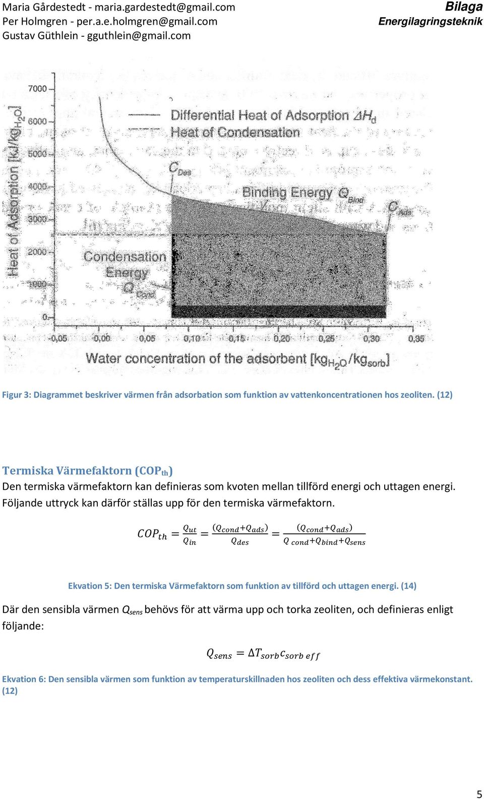 Följande uttryck kan därför ställas upp för den termiska värmefaktorn. = = = Ekvation 5: Den termiska Värmefaktorn som funktion av tillförd och uttagen energi.