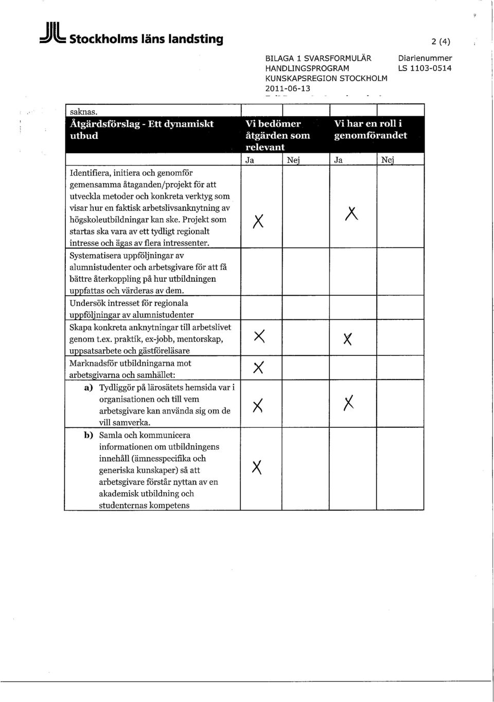 högskoleutbildningar kan ske. Projekt som startas ska vara av ett tydligt regionalt intresse och ägas av flera intressenter.