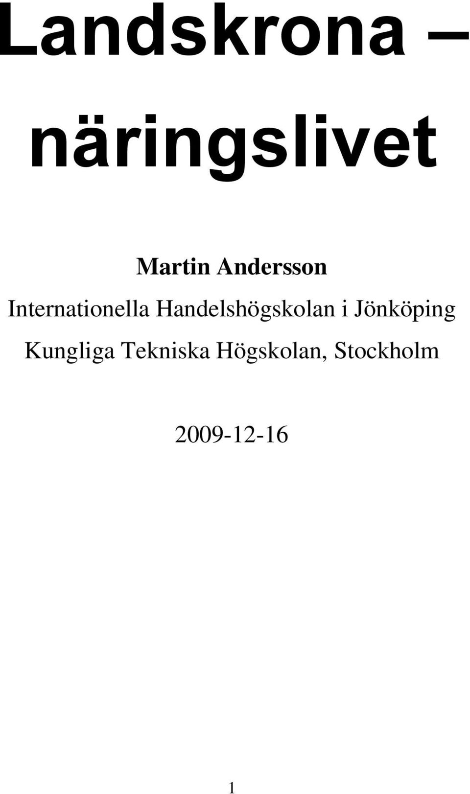 Handelshögskolan i Jönköping