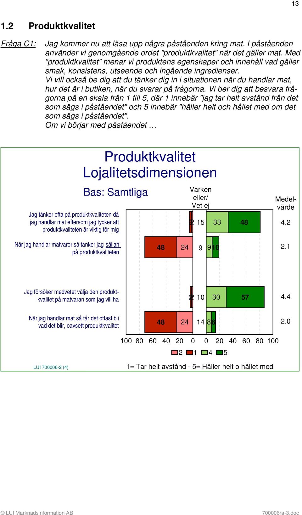 Vi vill också be dig att du tänker dig in i situationen när du handlar mat, hur det är i butiken, när du svarar på frågorna.