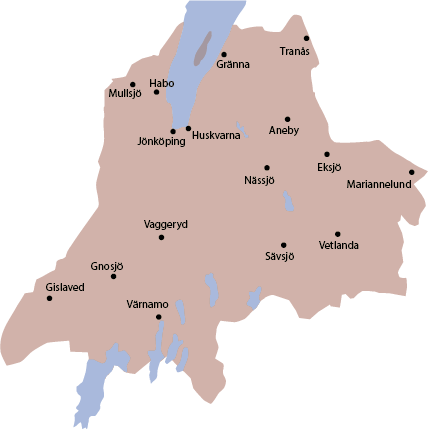 For 340,000 citizens Jönköping County is the geographical