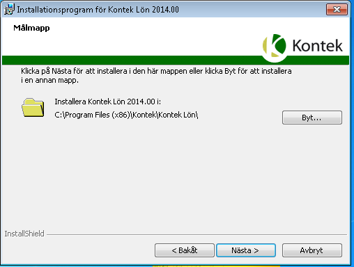 Installation av Kontek Lön vid datorbyte 7 (10) Tryck på nästa.