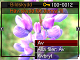 Val av bilder för utskrift (DPOF utskrift) Atgärder [p] (uppspelning) * Stillbild * [MENU] * Fliken PLAY * DPOF utskrift Se sidan 105 för närmare detaljer.