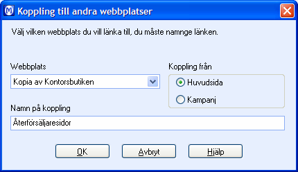 MAMUT ENTERPRISE KUND - OCH PARTNER WEBB Nu återstår det bara att lägga in en länk från huvudwebbplatsen.