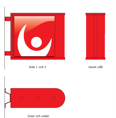 1. Skylttyper Vid utformningen av samtliga skylttyper ska design ske i enlighet med Svenska Spels krav (http://svenskaspel.resolutmrm.