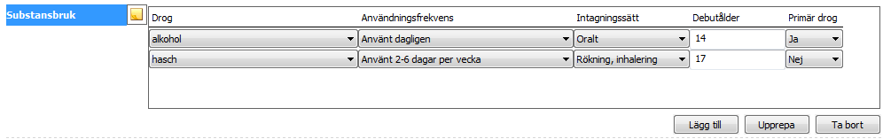 5 (5) Olika typer av sökord/termer Fritext Om fält för fritext saknas kan du klicka på (Alt+K) Enval Endast ett alternativ kan markeras. <Inget valt> tömmer valt värde.