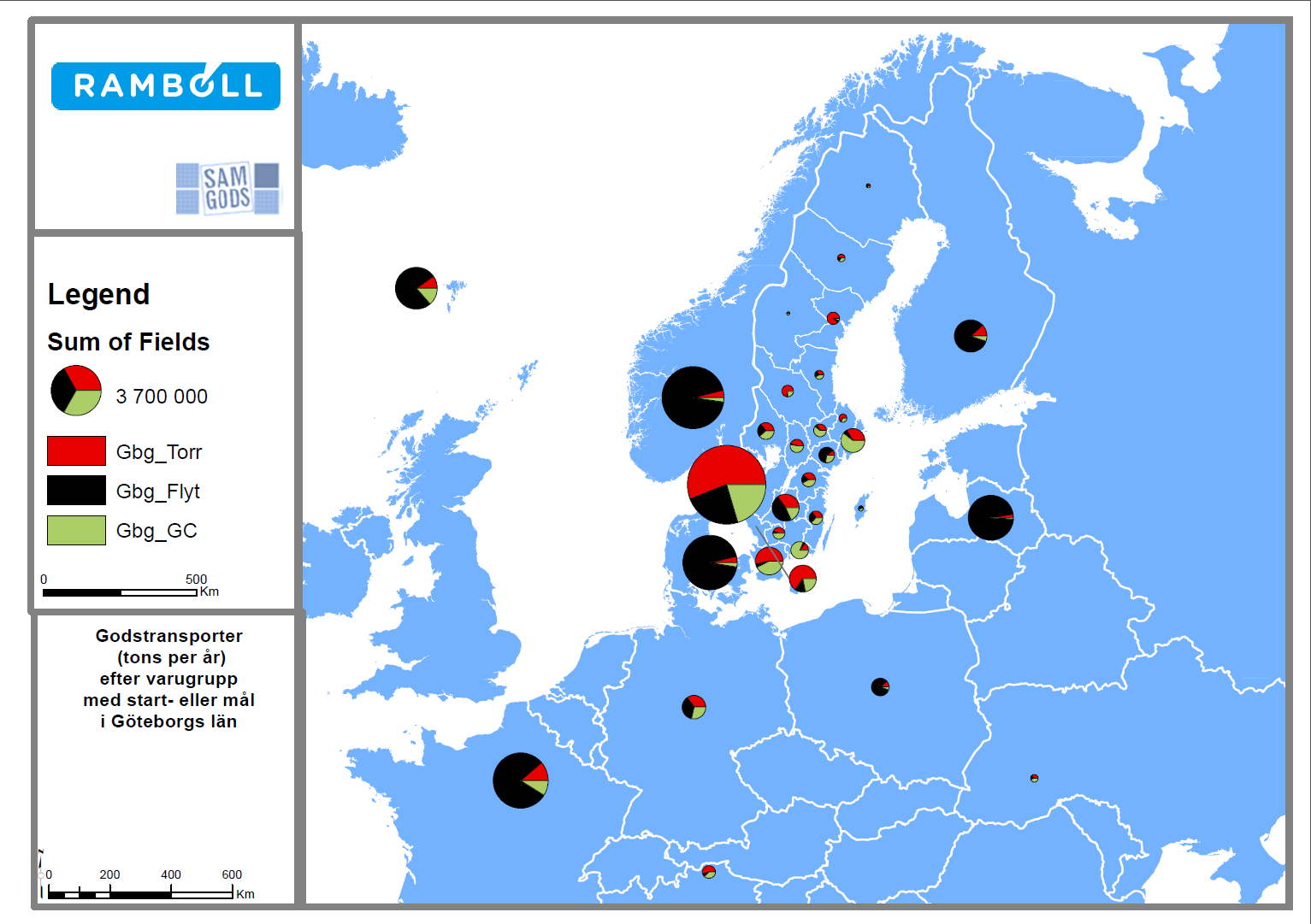 Genom att jämföra bilderna från perioden år 2002 2006 med perioden år 2010 2012 kan man se att två stråk har ökat kraftigt.