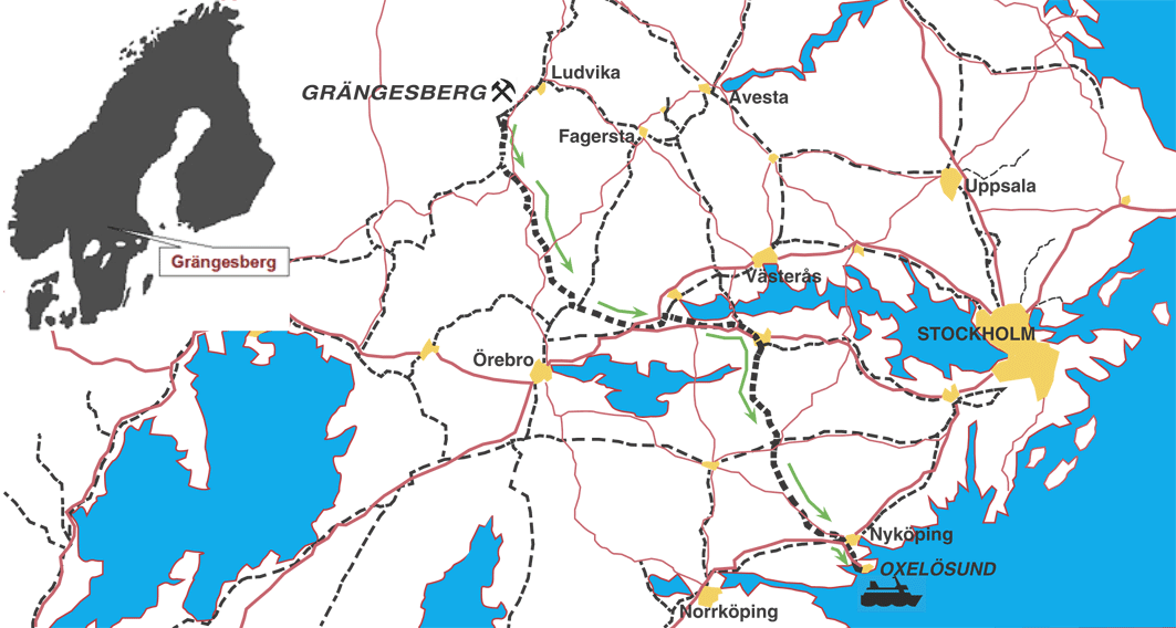 Grängesbergsgruvan både regional och nationell angelägenhet Kommuner Ludvika Oxelösund