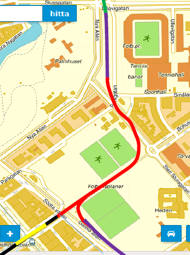 Sammantaget bedöms spår i gatunivå som mest realistiskt, även om det förstås kommer att begränsa kapaciteten och störa övrig trafik.