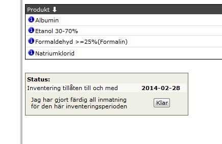 7. Paus i inventeringen. All inmatning sparas kontinuerligt. Du kan när som helst avsluta ditt arbete och gå tillbaka och fortsätta precis där du slutade.