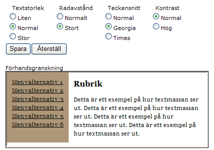 Fliken Förhandsgranskning Här ställer man in om man vill visa en förhandsgranskaruta där de val man gör visas innan man klickar ok.