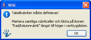 3.3.2 Inställningar för Tabell 1. 2. 3. 4. 5. 6. 7. 8. 9. 10. 11. 12. 13. 14. 15. 16. 17. 18. 1. Spara utan att stänga: Sparar texten i tabellmodulen och visar resultatet direkt på webbsidan.