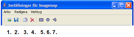 4.6 Imagemap 4.6.1 Användningsområde En imagemap är en klickbar bild där man kan klicka på olika delar av bilden och länka respektive del till olika adresser.