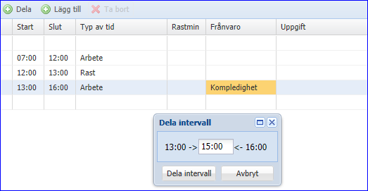 Hur ändrar jag frånvaro som avser flera dagar? Om du valt att ange framtida frånvaro som kanske gäller flera dagar så kan du inte ändra den via kalenderbilden.