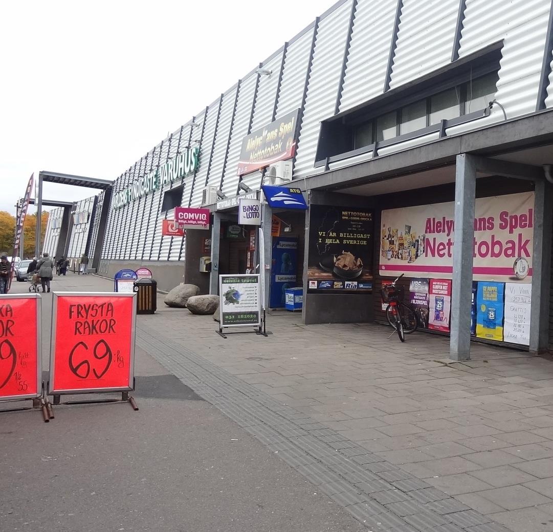 FASADER & SKYLTNING ZON 5 Dagsläge Zon 5 har en stark fasad, man kan inte missa att det finns handel.