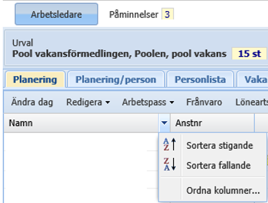 Personliga inställningar Under Inställningar kan du göra vissa personliga inställningar, byta lösenord m.