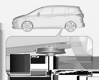 248 Bilvård 4. Kontrollera att domkraften är korrekt placerad under rätt lyftpunkt. 5. Ställ in domkraften på rätt höjd.