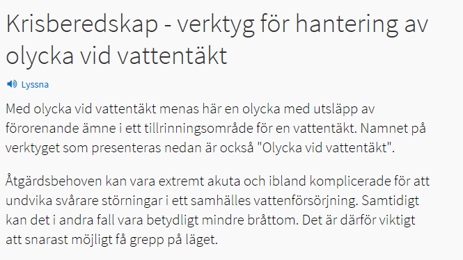 5 VAKA - Nationell vattenkatastrofgrupp VAKA är en stödfunktion som nås dygnet runt via SOS-alarm på tel. 020-30 20 30.