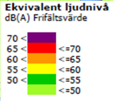 samt vid fasad för samtliga våningsplan för planerade nya byggnader.