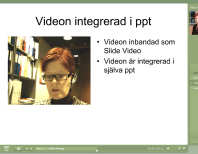 Klicka Stop efter varje ppt-slide så kan du enkelt senare editera enskilda ppt-sidor. 5 Banda in video 3 Choose Capture Video from the Adobe Presenter menu.