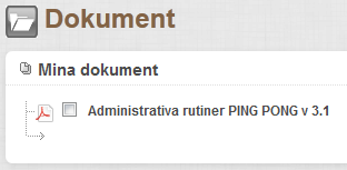 Klicka i rutan Släpp filer här eller klicka här för att välja fil för att leta upp filen du vill ha in i PING PONG:s dokumentarkiv. 3.