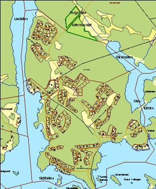 Figur 14. Området Äskestock. 6.1.1. Markförhållanden Området är beläget i innerskärgården och har relativt kuperad terräng, mycket berg-i-dagen och viss förekomst av tunt eller osammanhängande jordtäcke (figur 15).