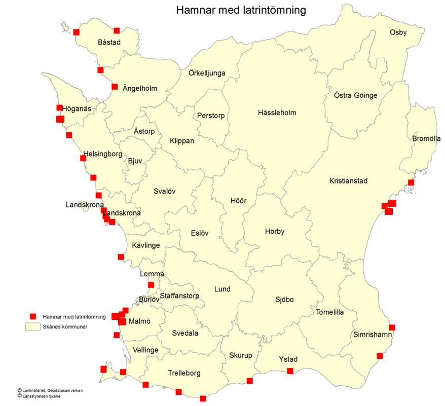 fig. 6). Det är en bra spridning runt den skånska kusten.