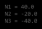 7a Utskrift av elementkrafter print "N1 = "+str(es1) print "N2 =