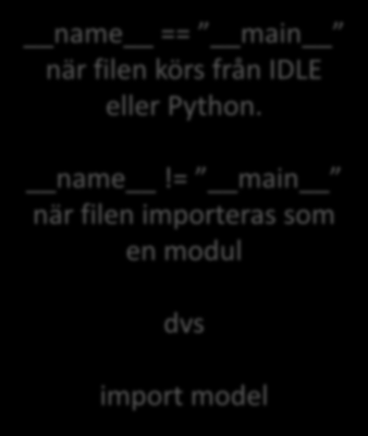 Modulstruktur # -*- coding: utf-8 -*- from numpy import * from pycalfem import * def createinput():... def solveproblem(...):... def createreport(...):... if name == main :.