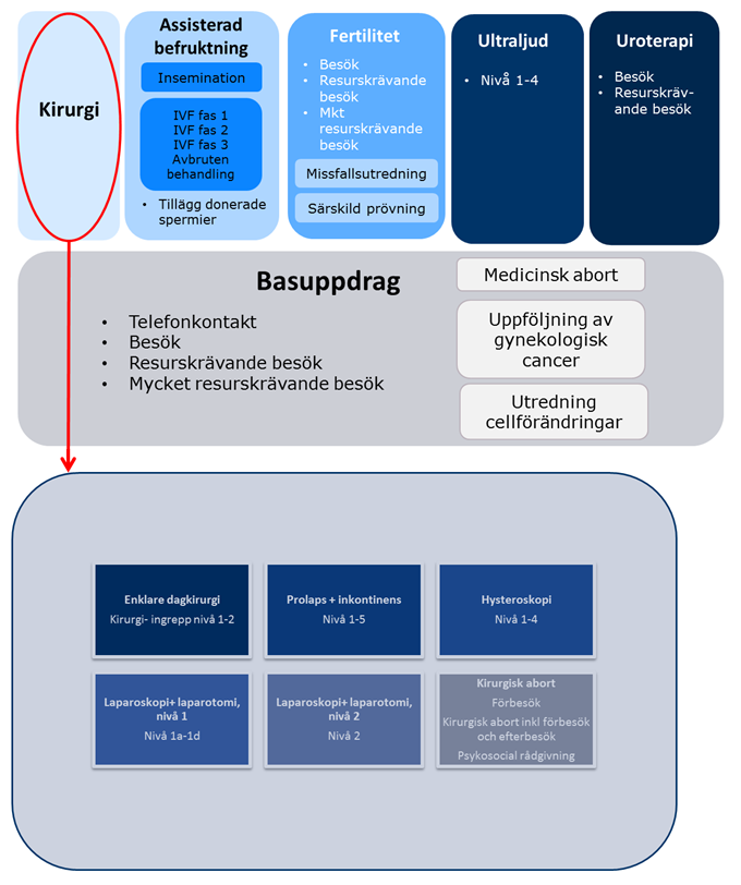 Information om vårdvalets basuppdrag och tilläggsuppdrag Nedan en översiktbild gällande vårdvalet och dess olika delar vilket kan vara till hjälp för att förstå informationen i denna