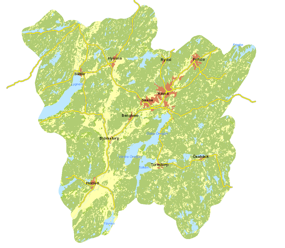 kommun använder enbart grundvattentäkter till dricksvatten och flertalet av dessa är lokaliserade vid eller i närheten av större vattendrag.