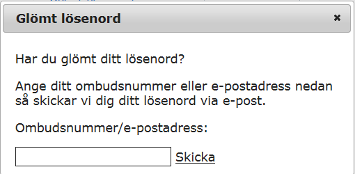 Logga in - Hur kommer jag igång? Du loggar in med ditt ombudsnummer eller med den e-postadress som du har registrerad hos oss.