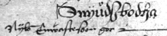 EI:1 (1647-1692) Bild 92 / sid 86 Lars Andersson från okänd ort torde vara morfars farmors farmors morfars farfars far. Han torde vara gift med NN Tidiksdotter från Snytbo, Karbenning.