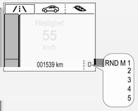 Se upp Vi rekommenderar att du inte låter handen vila på växelspaken under körning. Växlingsindikering 3 91. Stopp/start-system 3 136.