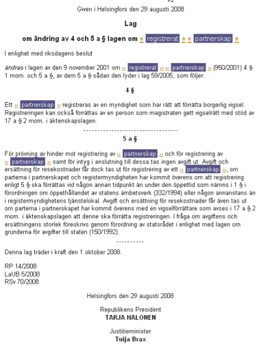 Given i Helsingfors den 29 december 2006 Lag om ändring av universitetslagen I enlighet med riksdagens beslut upphävs i universitetslagen av den 27 juni 1997 (645/1997) 31 samt ändras 39 som följer: