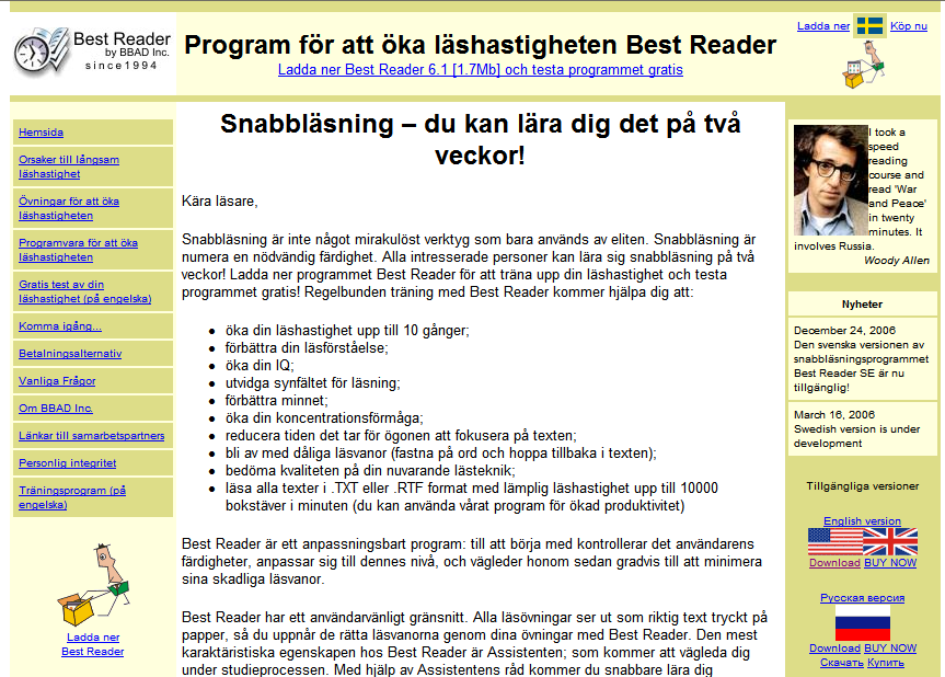 Snabbläsningstekniker Efter dina studier med Best Reader kommer du att kunna läsa: Da Vinci koden av Dan Brown på två och en halv